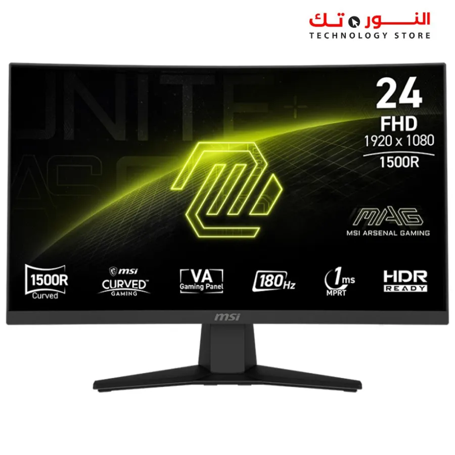 MSI MAG 244C 23.6INCH VA - CURVED - 180HZ - 1MS - FHD - HDR Ready - Adaptive-Sync - SRGB:105% (CIE1976 Standard)