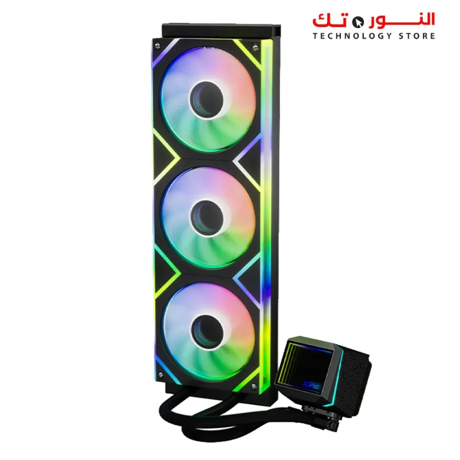 XPG LEVANTE II 360 Black All-in-One CPU Liquid Cooler - Infinity Mirror ARGB Lighting