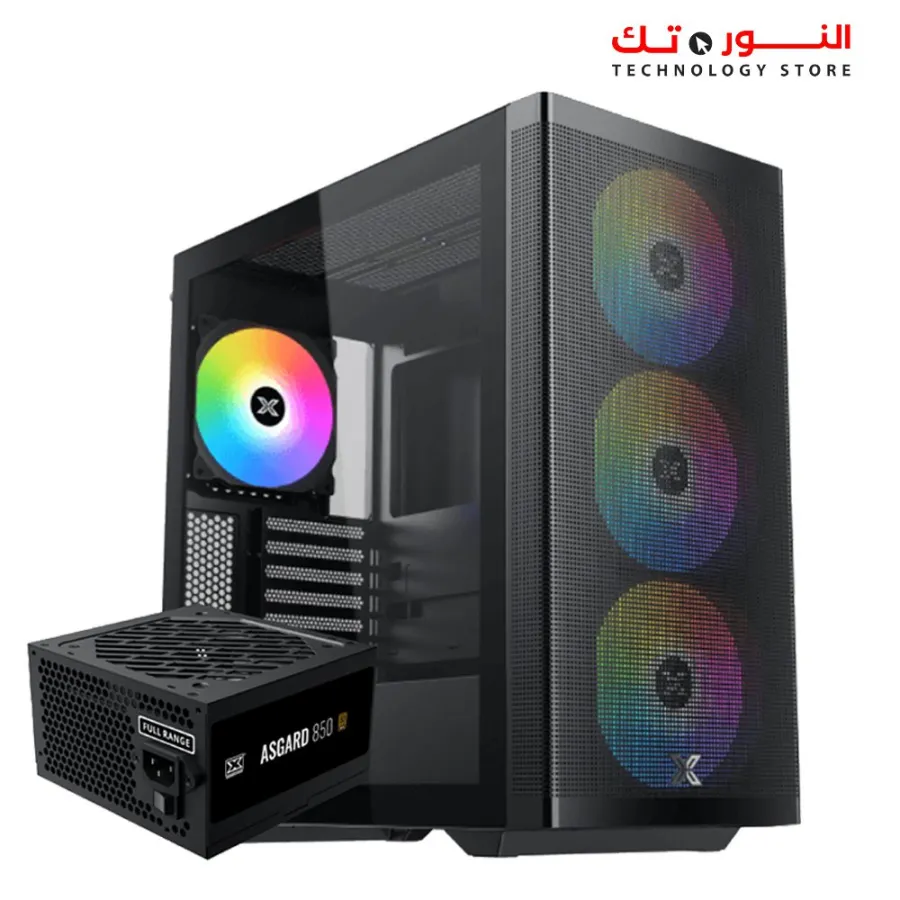 Xigmatek Osiris 140MM ARGB BTF 4FAN + Asgard 850W 80+ Bronze Super Tower Case