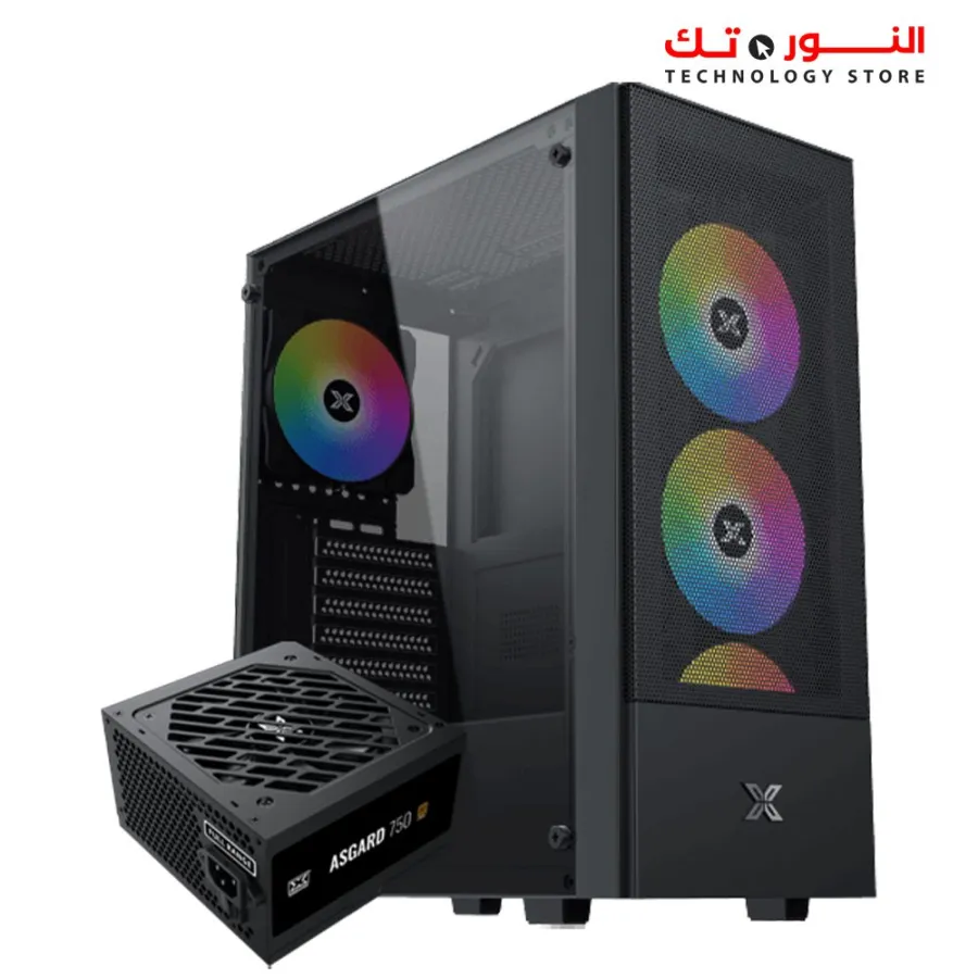 XIGMATEK HERO II AIR 4FAN ARGB Mid-Tower Case + PSU ASGARD 750W 80+ BRONZE