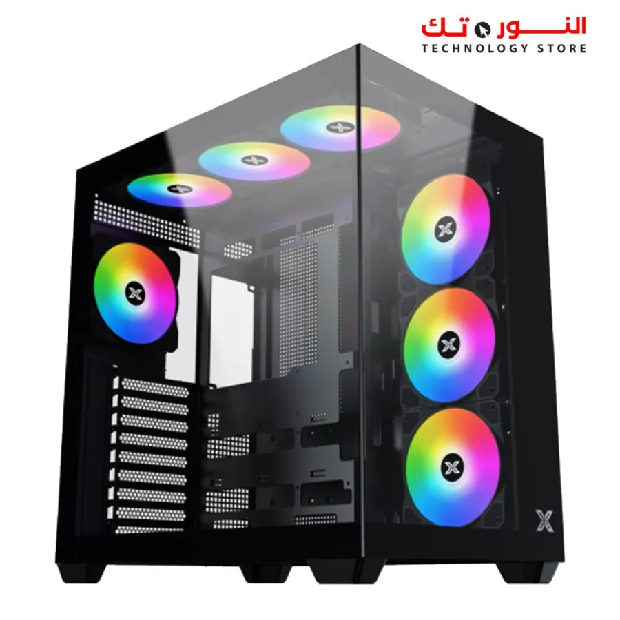Xigmatek Aqua V Air Type C Argb 7 FAN Black Mid Tower Case