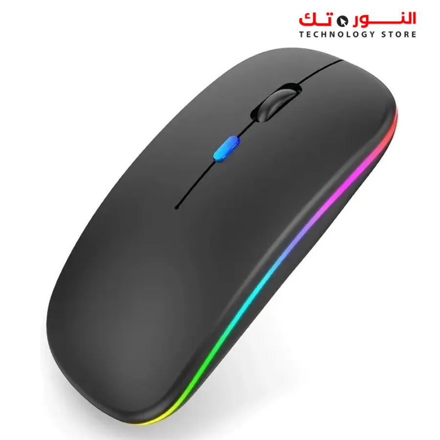 Wireless - Bluetooth Mouse w10, Rechargeable LED Dual Mode Mouse