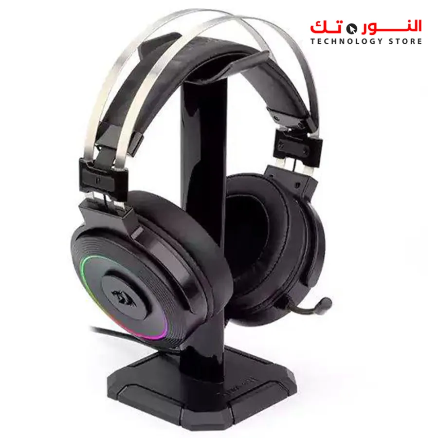 Redragon H320 RGB Lamia 2 – Virtual 7.1 surround, 40mm drivers, RGB lighting, USB connection, soft foam earpads, includes headset mount.