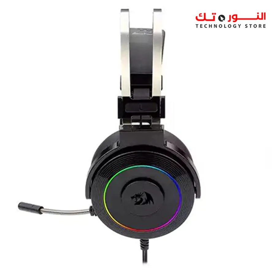 Redragon H320 RGB Lamia 2 – Virtual 7.1 surround, 40mm drivers, RGB lighting, USB connection, soft foam earpads, includes headset mount.