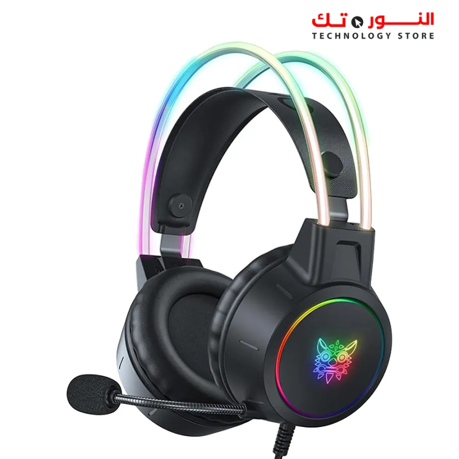 Onikuma X15 Pro Gaming Headset with RGB Light, Wired, Over Ear, Circle Earpiece, 3.5 mm Jack