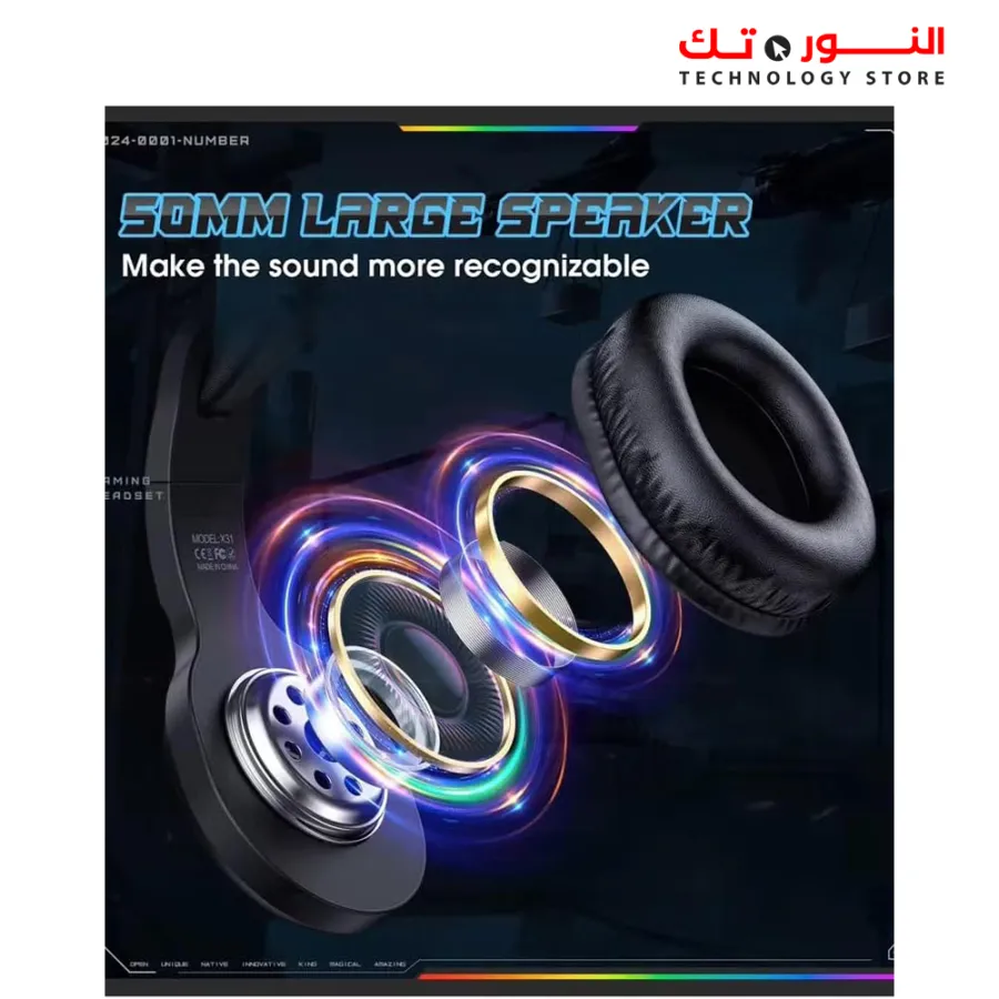 ONIKUMA X31 Wired Headphones with RGB