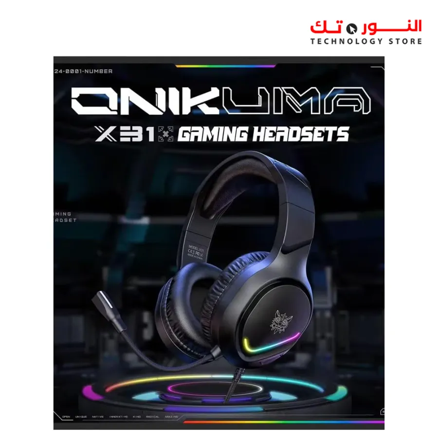 ONIKUMA X31 Wired Headphones with RGB