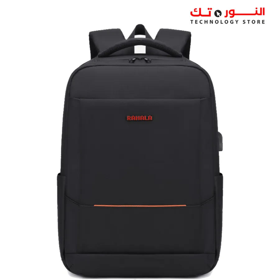 RAHALA Backpack-RAL901 - 15.6 Inches Laptop Capacity - Water Resistant - Anti Scratch - Strong Strap - 11 inches Tablet Capacity - USB Connector - Bottle Pocket