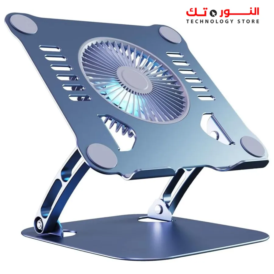 T628 Gaming Laptop Stand with Large Adjustable Cooling Fan - Grey