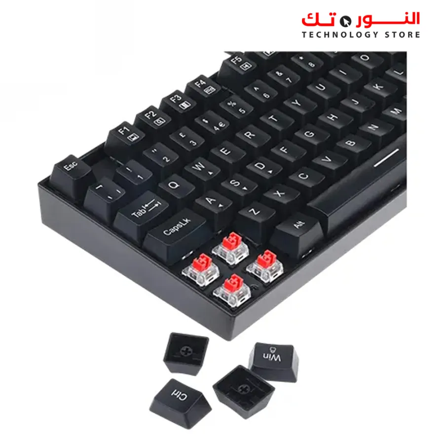 Redragon K552L-KR Kumara 87-Key Mechanical Gaming Keyboard - Red Switch - English Layout (No Light Edition)