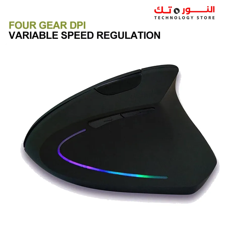 [G-5000] Rechargeable Ergonomic Vertical Wireless Mouse, (2 in 1) Bluetooth & 2.4GHz