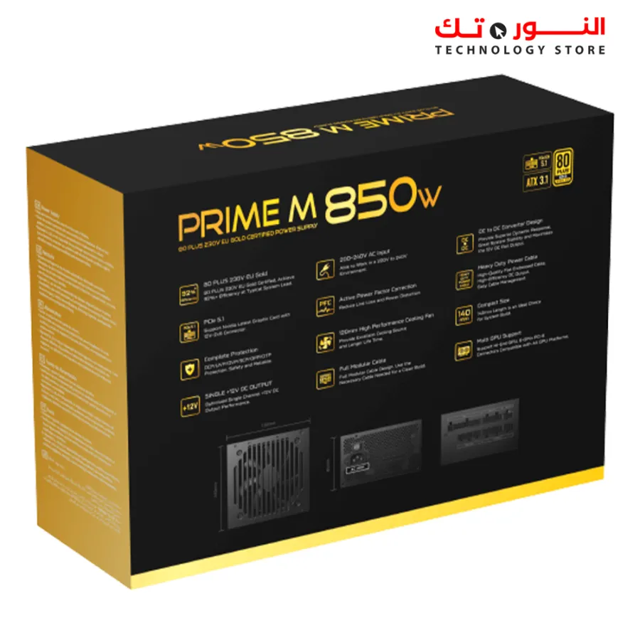 XIGMATEK PRIME M 850W 80PLUS GOLD 3.1 FM POWER SUPPLY - Full ModularCable