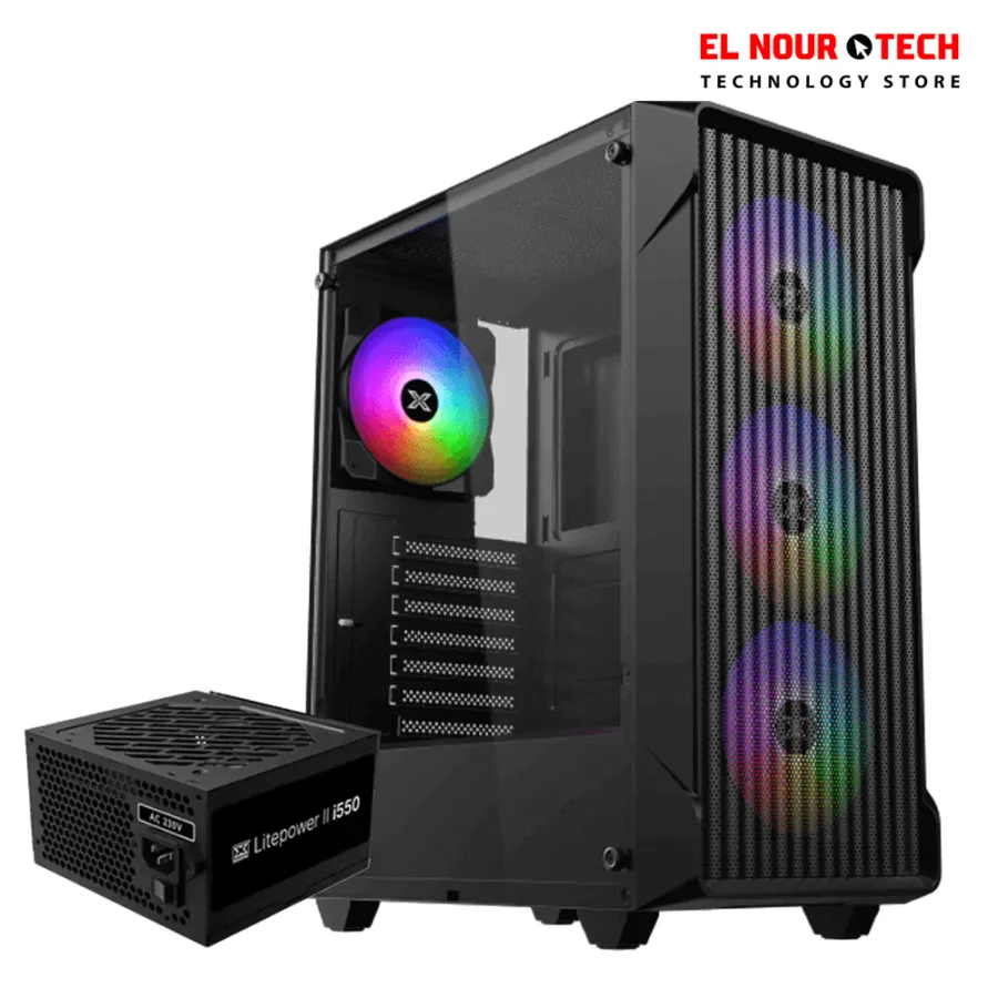 Xigmatek Sky II Wave FRGB + Litepower II i550 450W Mid Tower Case