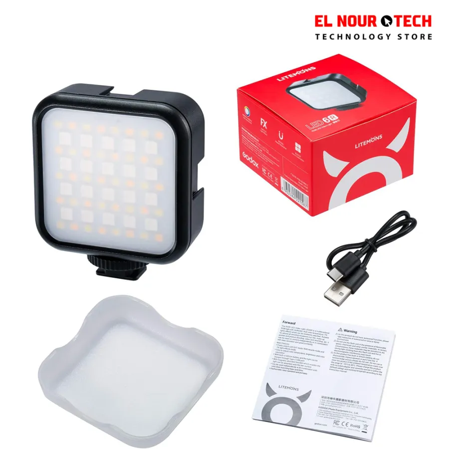GODOX LITEMONS LED6R RGB Camera Light, 1800mAh Rechargeable Led Video Light
