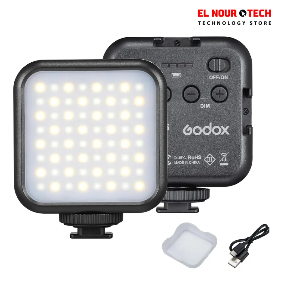 Godox LED6Bi LITEMONS Bi-Color LED Video Light, Small Rechargeable Camera Light