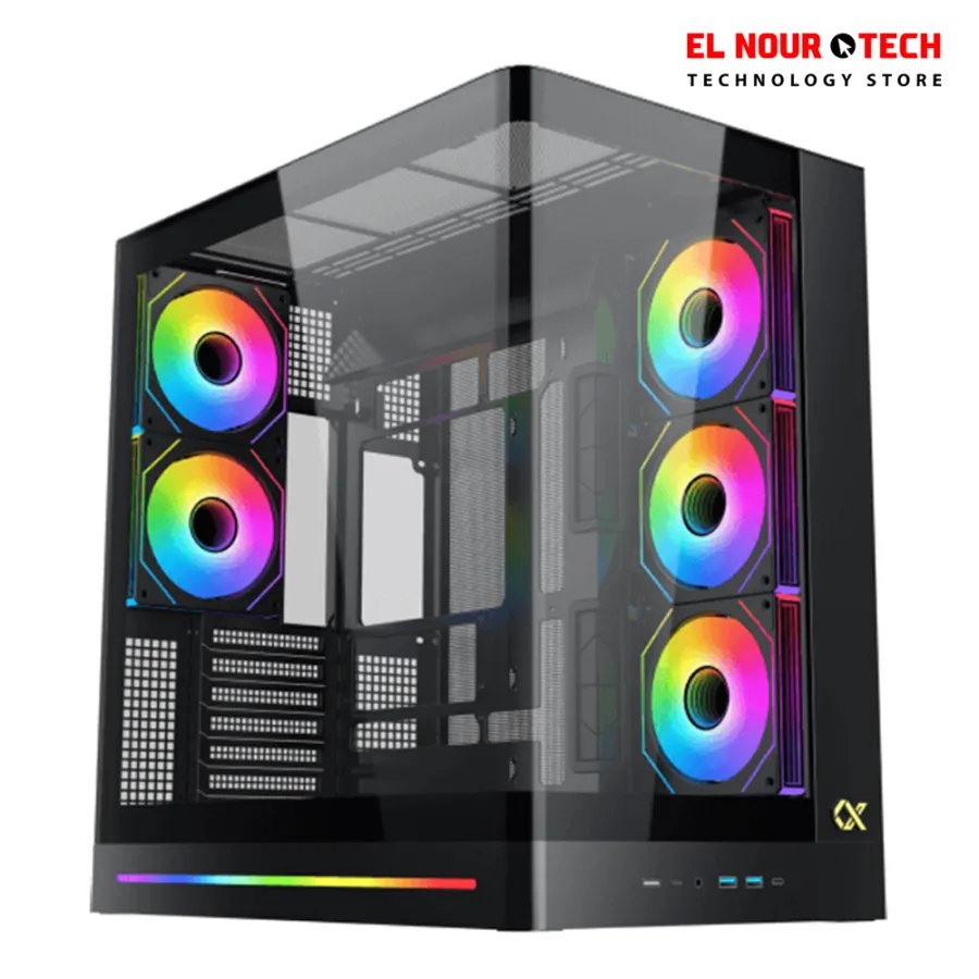 XIGMATEK PANO II Type C 8FAN ARGB Curved TG EATX Super Tower Case