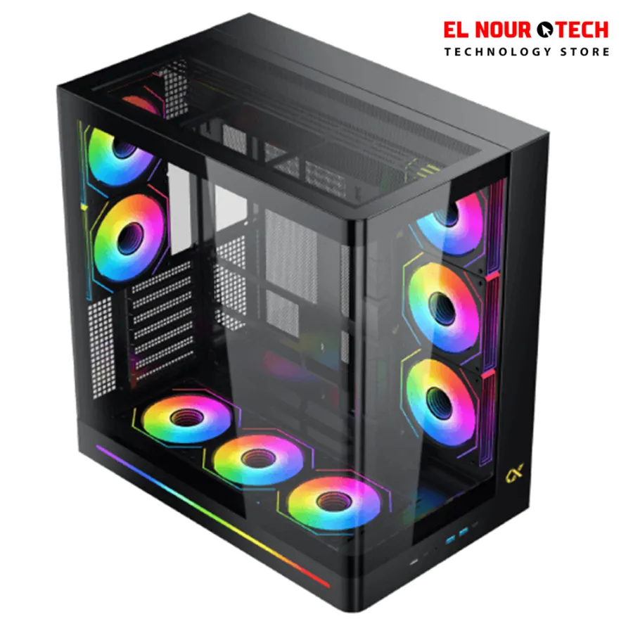 XIGMATEK PANO II Type C 8FAN ARGB Curved TG EATX Super Tower Case