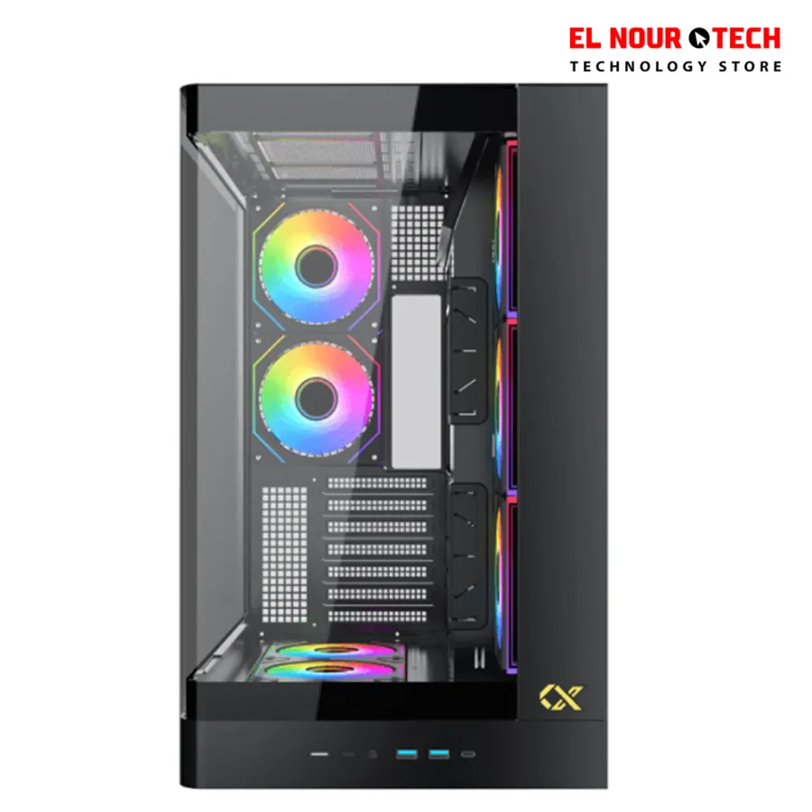 XIGMATEK PANO II Type C 8FAN ARGB Curved TG EATX Super Tower Case