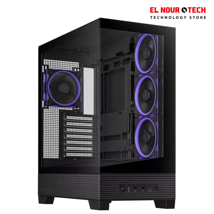 ASUS A31 Plus 4 fan ARGB Mid Tower ATX PC Case Pre-Installed ARGB Fans Glass Front
