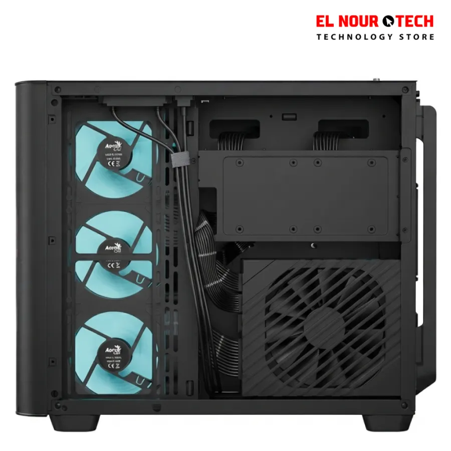 AEROCOOL P500C BLACK V1 Mid-Tower Case with 4FAN ARGB + AERO BRONZE 750W PSU