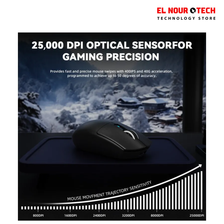 ATTACK SHARK G3 PRO Tri-mode Wireless Gaming Mouse Black