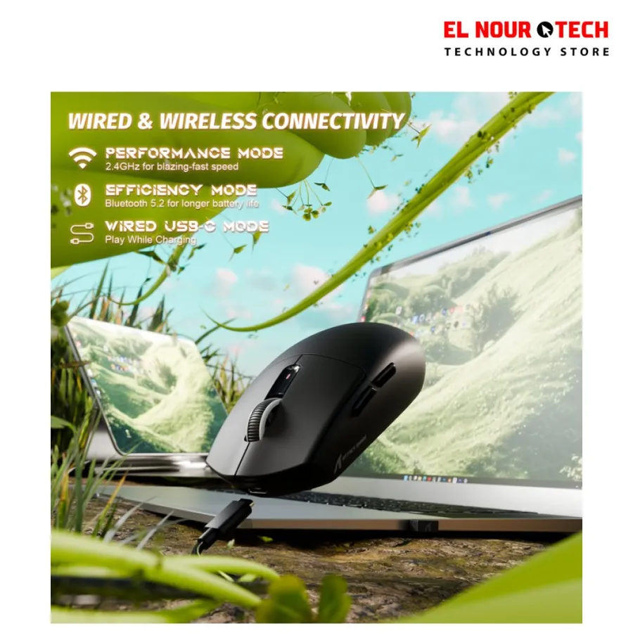 ATTACK SHARK G3 Tri-mode Wireless Gaming Mouse Black