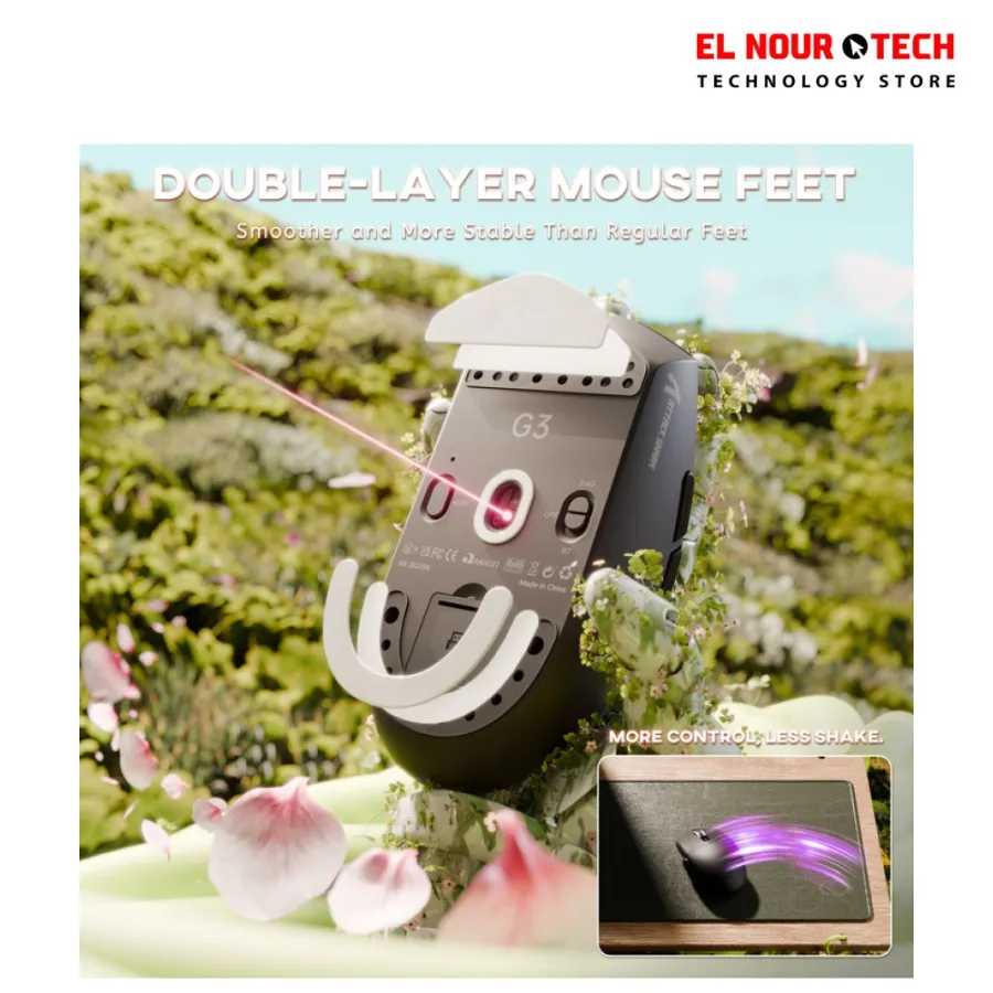 ATTACK SHARK G3 Tri-mode Wireless Gaming Mouse Black