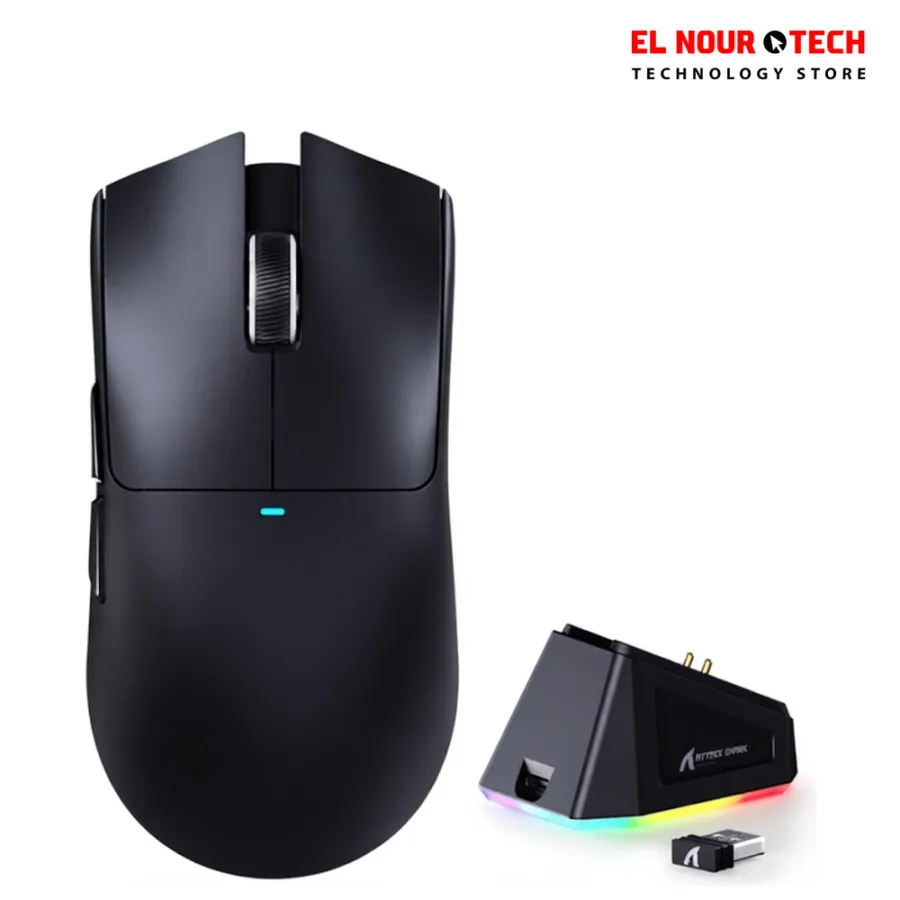 ATTACK SHARK X11 Wireless Gaming Mouse with Charging Dock - Black
