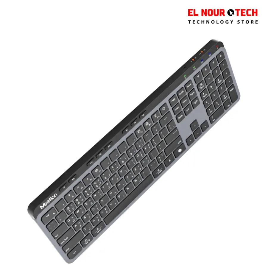 MEETION WK330 Dual Mode Wireless And Bluetooth Ultra Thin Arabic Keyboard