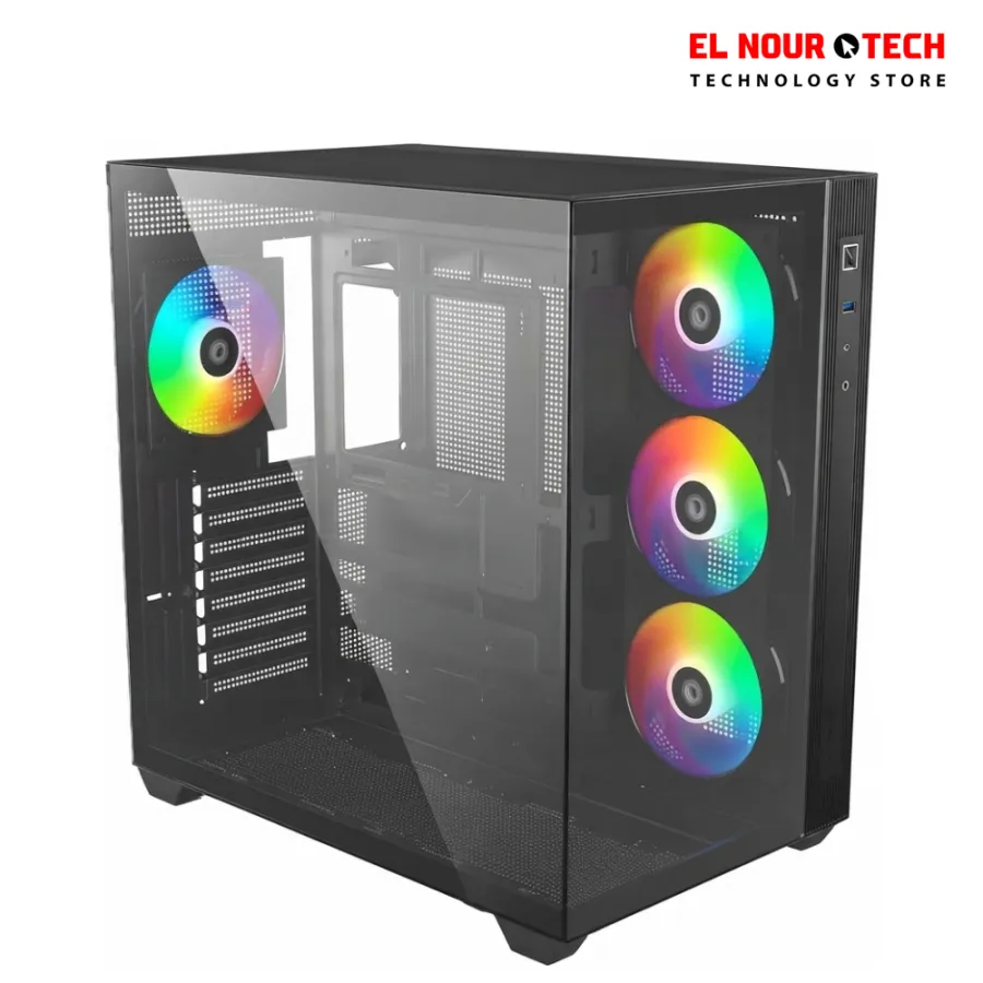 ID-COOLING VIEW 510 4 Fan ARGB Type C Black Mid Tower Case