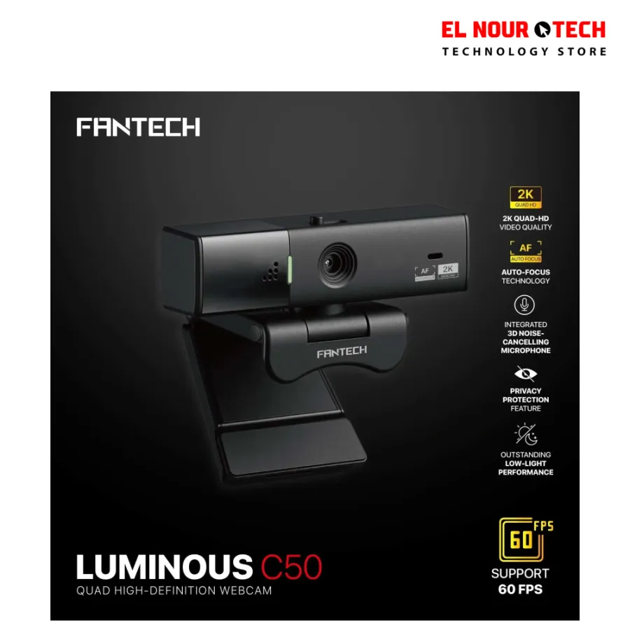 FANTECH C50 LUMINOUS 2K QHD 60 FPS Webcam