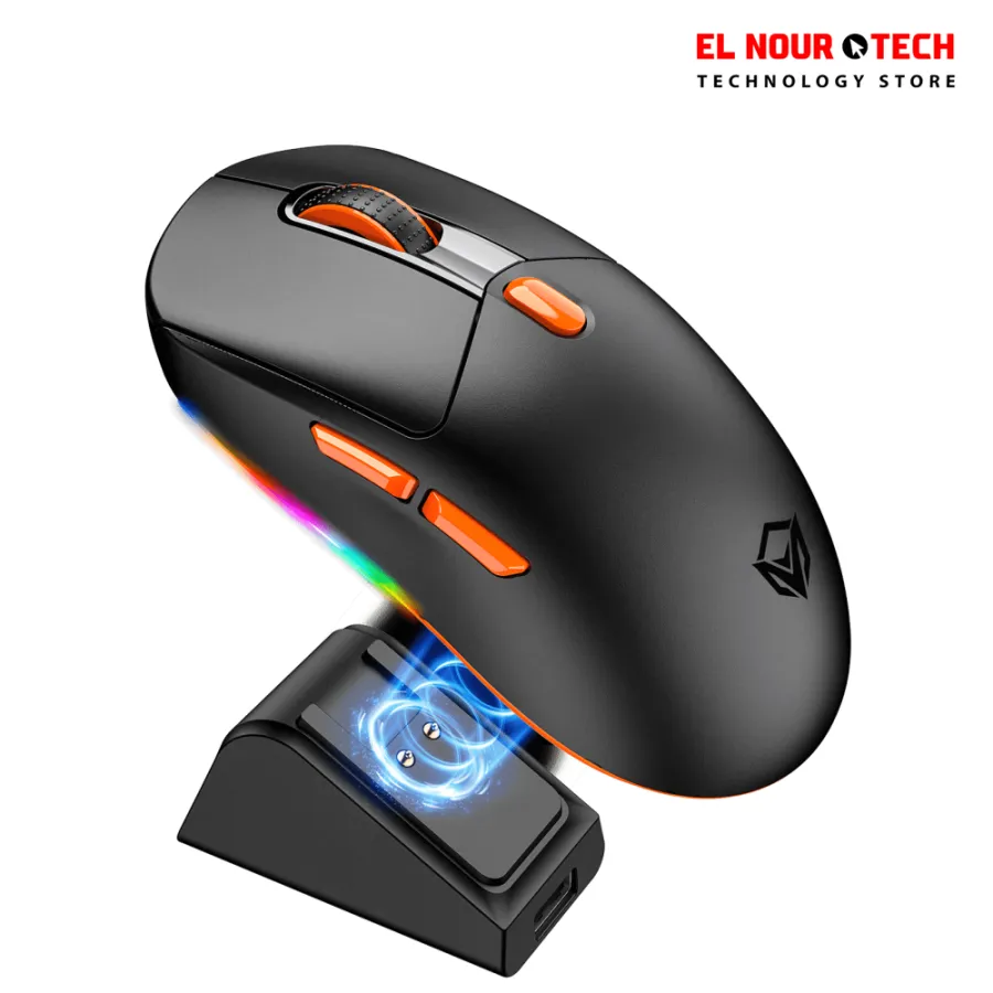 MEETION GW38 Pixart 3-MODES Rechargeable Wireless And Bluetooth MAGNETIC CHARING RGB Gaming Mouse
