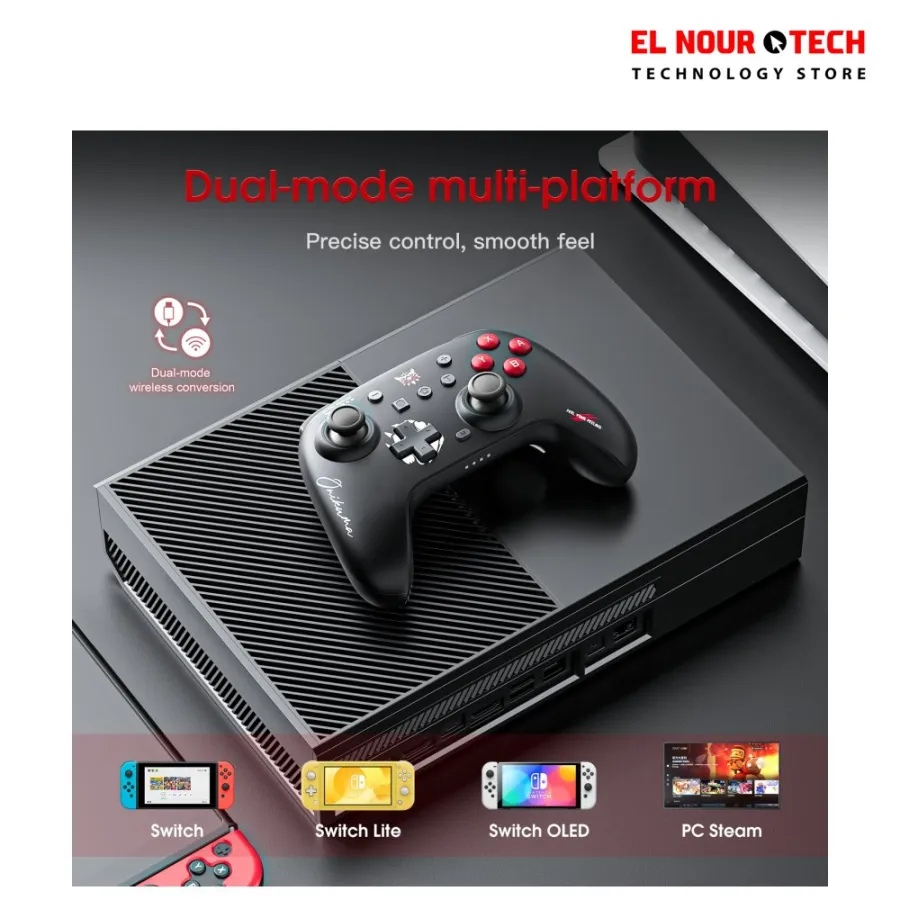ONIKUMA C1 RGB Bluetooth Gaming Controller Gamepad 6-Axis Gyroscope with Turbo Motion &amp; Vibration – For PC Gaming Console