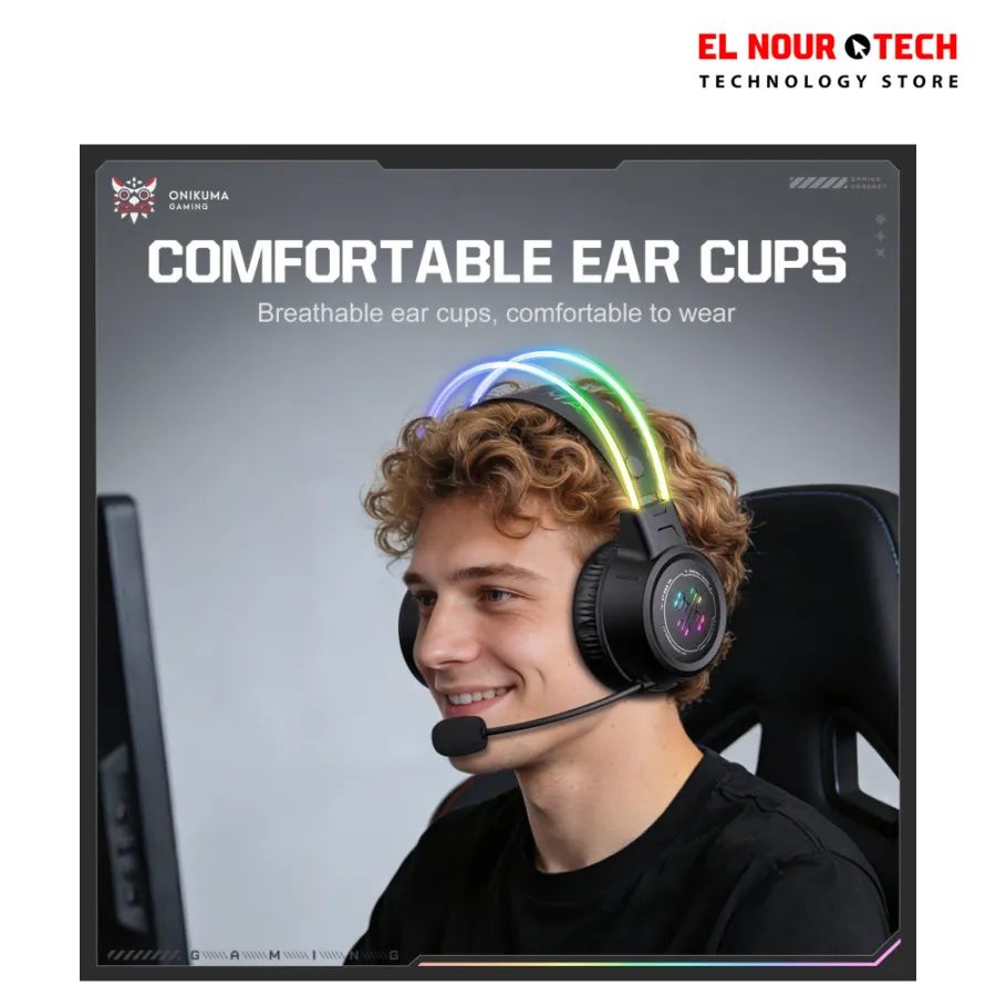 ONIKUMA GT889 RGB 3-Mode Wireless with Lighting Gaming Headset