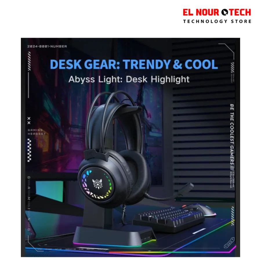 ONIKUMA X92 RGB Wired Gaming Headset - Black