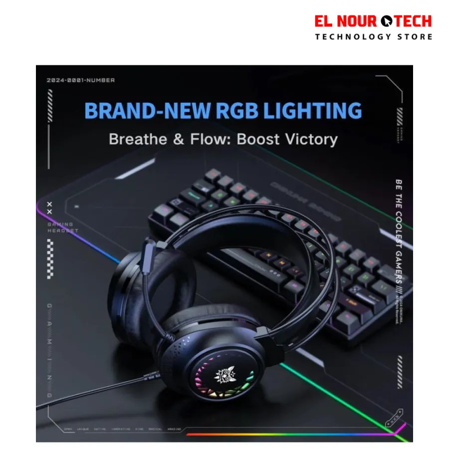 ONIKUMA X92 RGB Wired Gaming Headset - Black