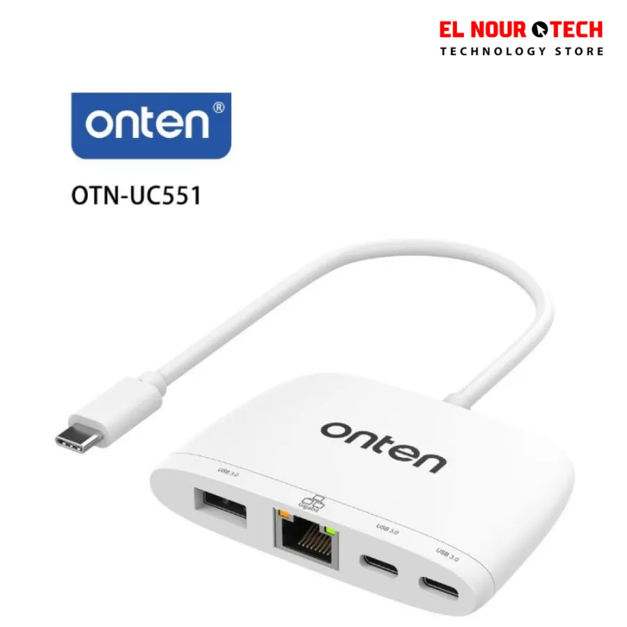 Onten OTN-UC551 4-in-1 USB-C to Gigabit Ethernet Adapter