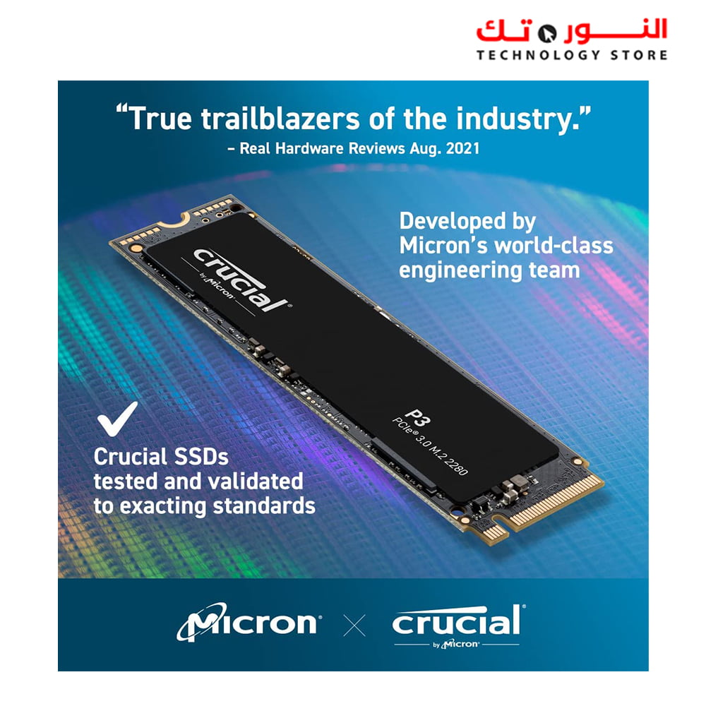 Crucial P3 1TB PCIe M.2 2280 SSD | CT1000P3SSD8 