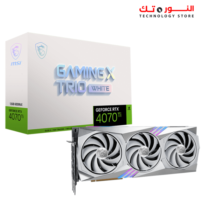 MSI GeForce RTX 4070 Ti GAMING X TRIO WHITE 12GB GDDR6X - https://elnour-tech.com/