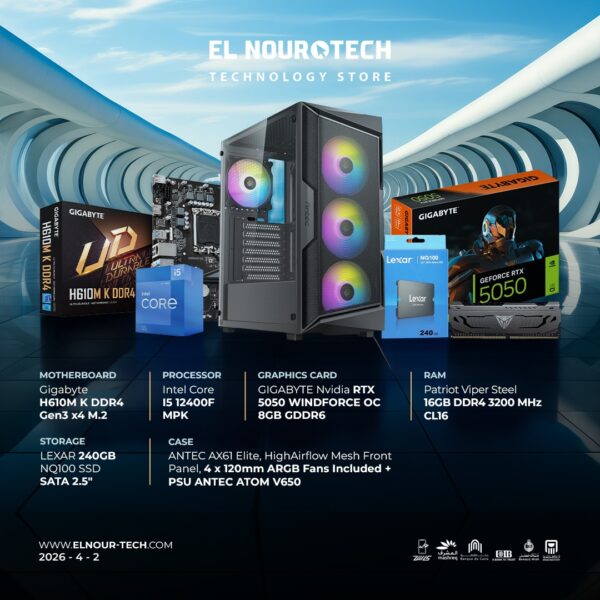 BUNDLE Intel Core I5 12400F MPK  + GIGABYTE Nvidia RTX 5050 WINDFORCE OC 8GB GDDR6