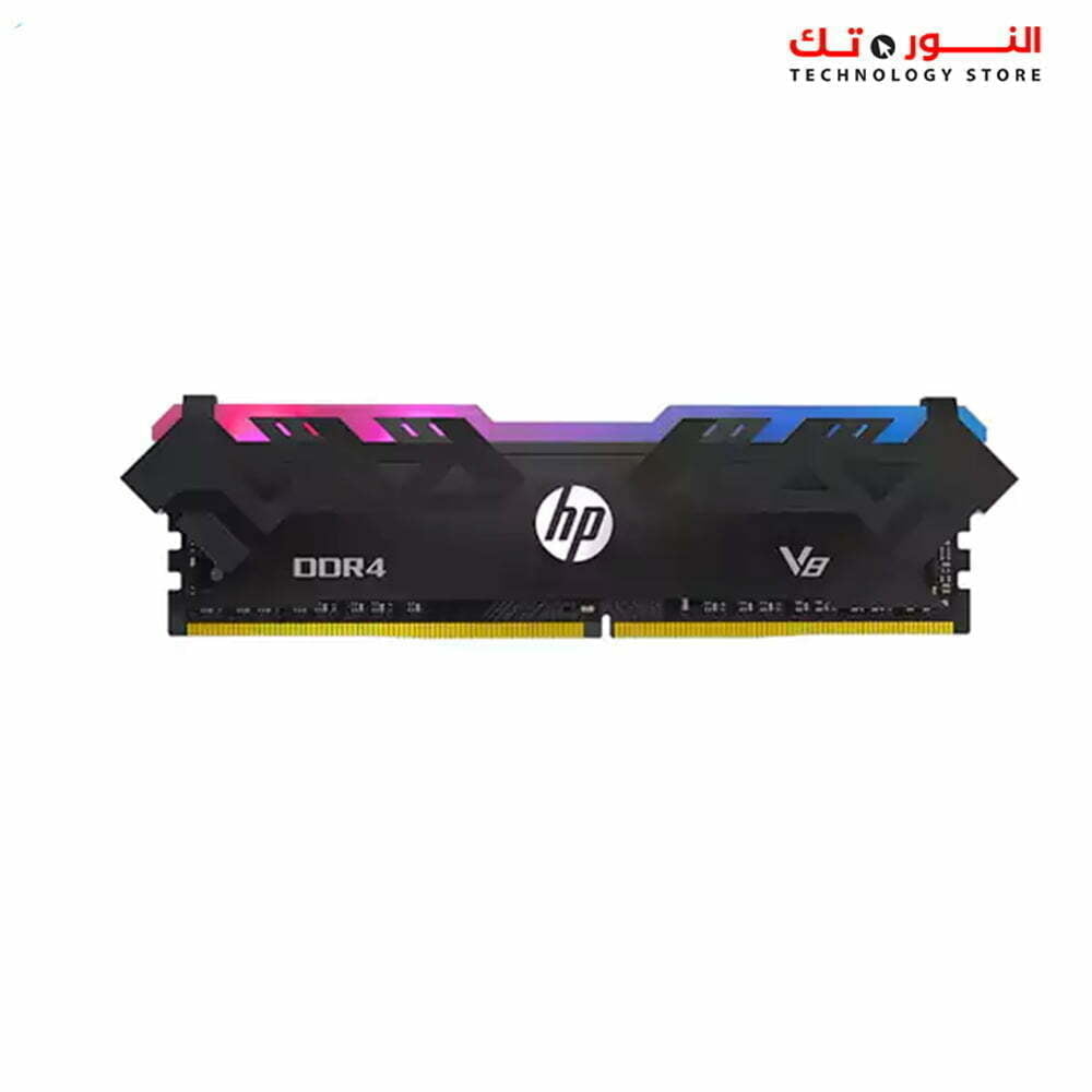 ⁦HP V8 RGB RAM 8GB 1 x 8GB DDR4 3600mHz U-dimm CL18⁩ - الصورة ⁦3⁩