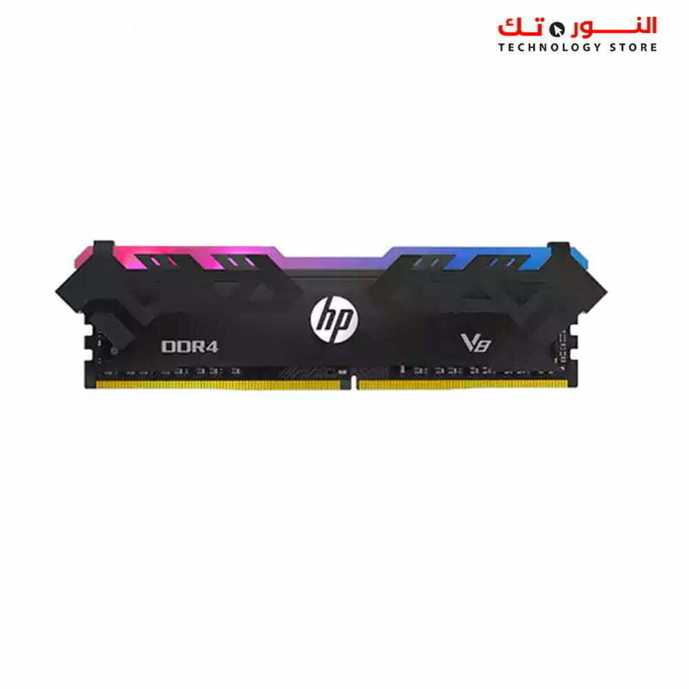 ⁦HP V8 RGB RAM 8GB 1 x 8GB DDR4 3600mHz U-dimm CL18⁩ - الصورة ⁦1⁩
