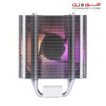 ⁦GAMDIAS BOREAS E1-410 ARGB CPU Cooler - 4 Copper Heatpipes With Hydraulic Bearing PWM Fan WHITE⁩ - الصورة ⁦4⁩