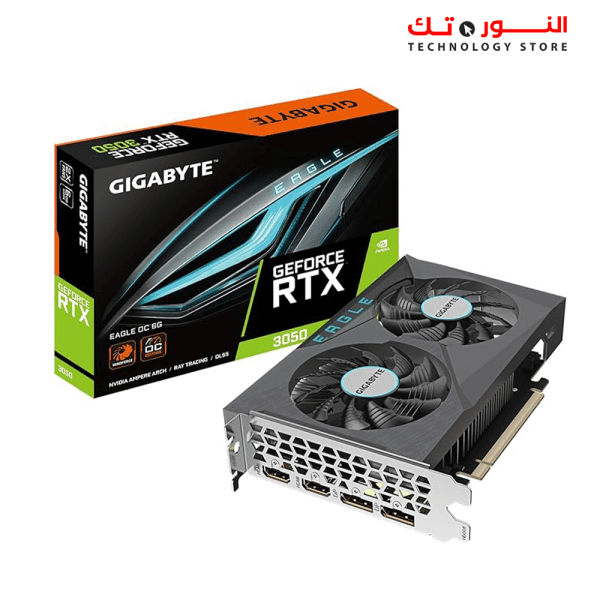 GIGABYTE GeForce RTX 3050 Eagle OC 6GB GDDR6 96-bit GDDR6, 2X WINDFORCE Fans