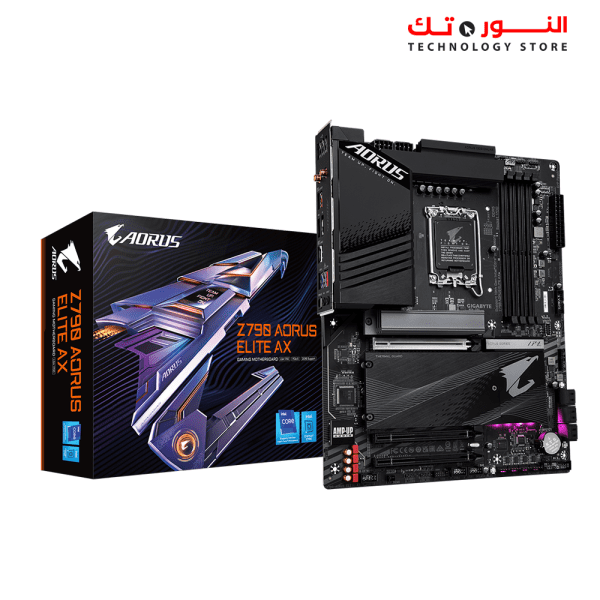 GIGABYTE Z790 AORUS ELITE AX ICE DDR5 LGA 1700 Intel Z790 X ATX Motherboard with DDR5, 4* M.2, PCIe 5.0, USB 3.2 Type-C, Wi-Fi 6E, 2.5GbE LAN, Q-Flash Plus, EZ-Latch Plus