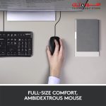⁦Logitech MK120 Wired Keyboard and Mouse Combo for Windows, Optical Wired Mouse, Full-Size Keyboard, USB Plug-and-Play, Compatible with PC, Laptop - Black⁩ - الصورة ⁦2⁩