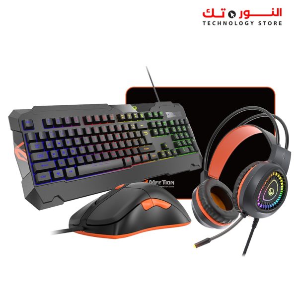 Meetion C505 (4 IN 1) Mouse+Arabic Keyboard+Headset+Mouse Pad Gaming Combo Kits