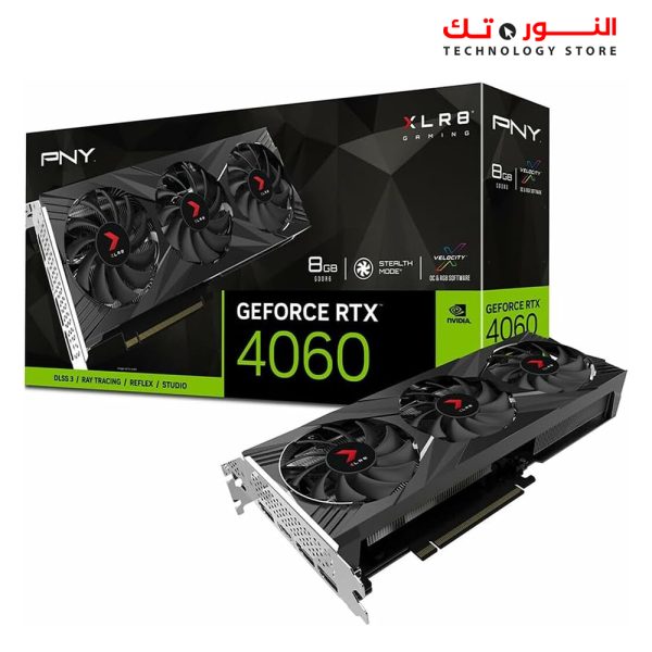 PNY RTX 4060 8GB GDDR6 XLR8 Gaming Verto RGB Triple Fan Graphics Card
