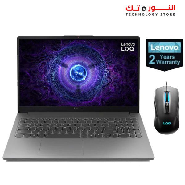 LENOVO LOQ 15IAX9E Intel® Core™ i5-12450HX - RAM16 DDR5 - 512G SSD - NVIDIA® GeForce RTX™ 3050 6GB -15.6" FHD IPS 100% SRGB 144HZ - MOUSE - 2 Year Warranty
