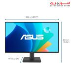 ⁦ASUS VA249HG 24” (23.8-inch viewable) 1080P Eye Care Monitor – IPS, Full HD, 99% sRGB, Frameless, 120Hz, Adaptive-Sync, 1ms, HDMI, VGA, Low Blue Light, Flicker Free⁩ - الصورة ⁦6⁩